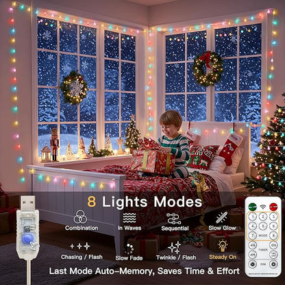 Outdoor String Lights, 33ft Waterproof LED