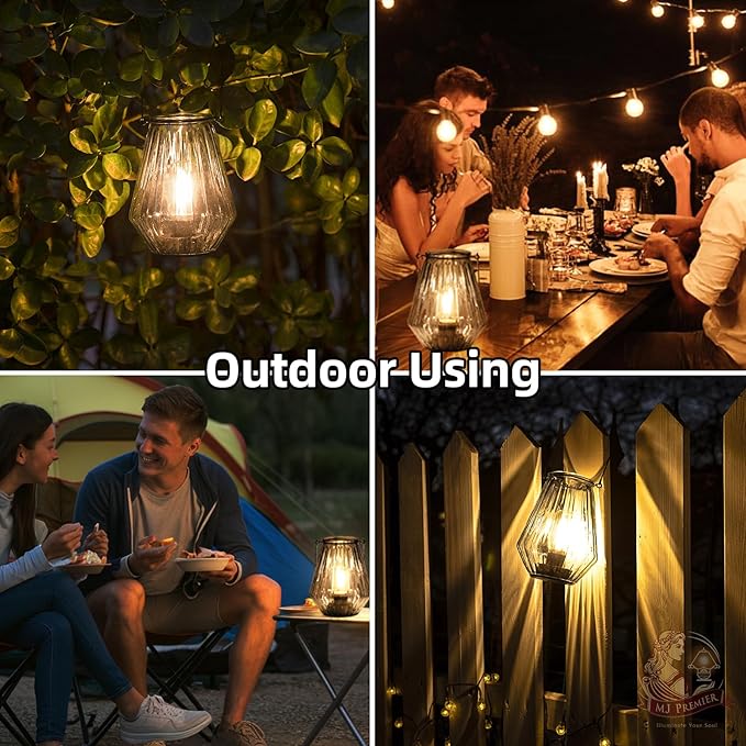 Battery Operated Lamp Hanging,Cordless LED Table Lamp with Timer, Decorative Lantern Lights Outdoor Indoor Decor for Patio/Home/Hallway/Deck/Spareroom/Bedroom/Tabletop/Fireplace/Vintage Style (Blue)