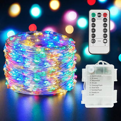 Christmas Porch String Lights, 33ft 100 LED Waterproof