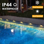 24-Pack Warm White Deck Solar Lights, Waterproof LED