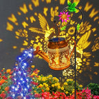 Hummingbird Solar Hanging Lanterns, Rustic Patio Decor