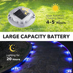 8-Pack Solar Deck Lights, Cool White Waterproof LED
