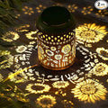 Sunflower Solar Lantern Set 2-Pack, Elegant Porch Lighting