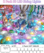 66ft Multicolor String Lights for Yard, Waterproof LED