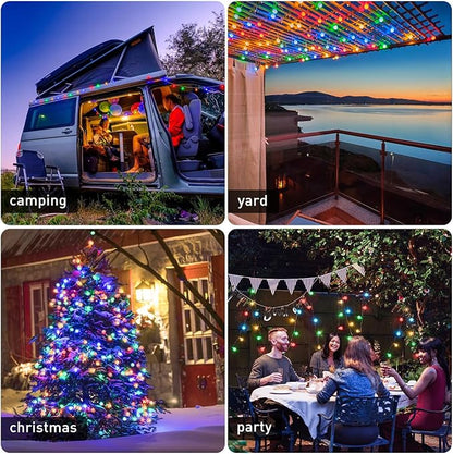 Christmas String Lights, 33ft 100 LED Waterproof Twinkle Lights