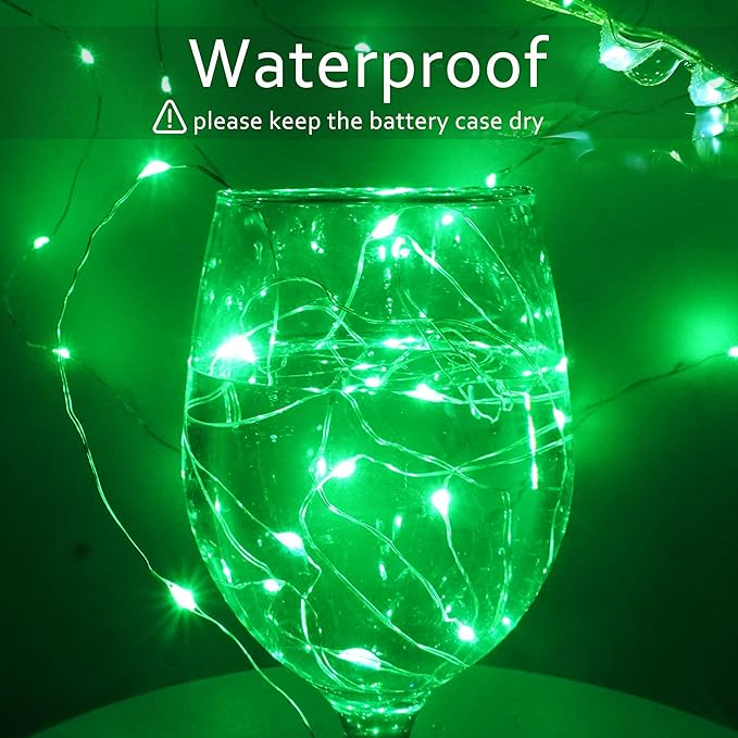 15-Pack 6ft Christmas LED String Lights, Waterproof Timer Lights