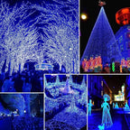 Blue Christmas Lights 2-Pack, 80ft LED Twinkle