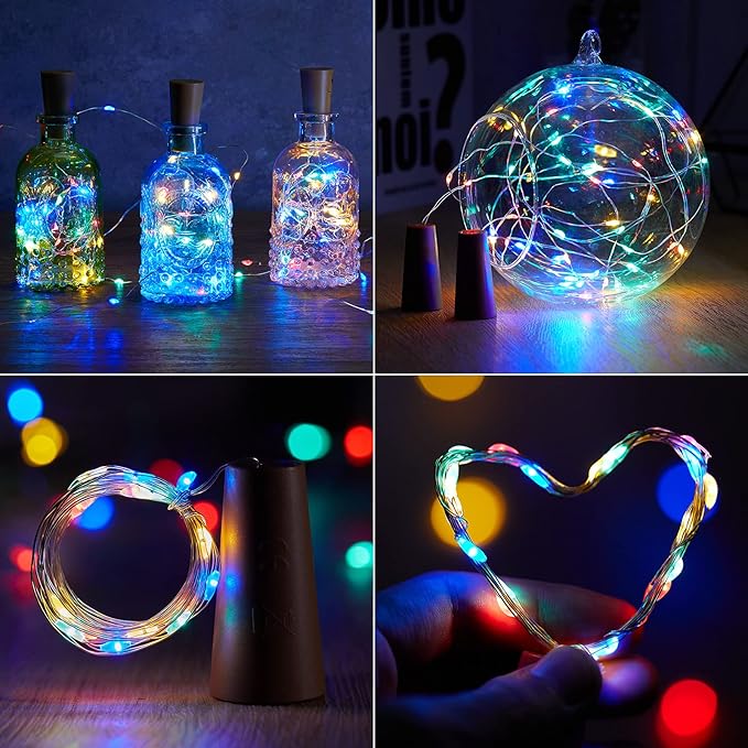 10-Pack 20 LED Christmas Twinkle Lights, Waterproof for Backyard