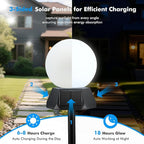 Cool White Solar Pathway Lights 2-Pack, Driveway LED