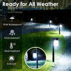 10-Pack Solar Pathway Lights, Waterproof LED Garden Lights