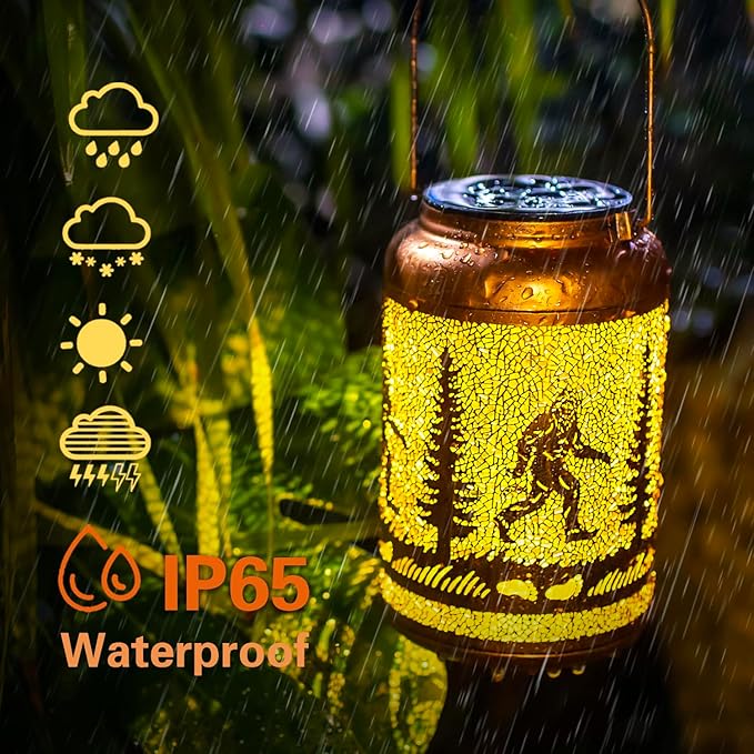 Bigfoot Solar Hanging Lanterns, Classic Yard Decor