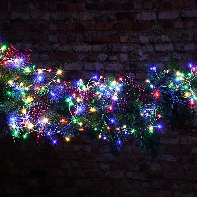Christmas Porch String Lights 4-Pack, 80ft 240 LED Waterproof