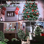 4-Pack Christmas String Lights, 4ft 50 LED Waterproof Twinkle Lights