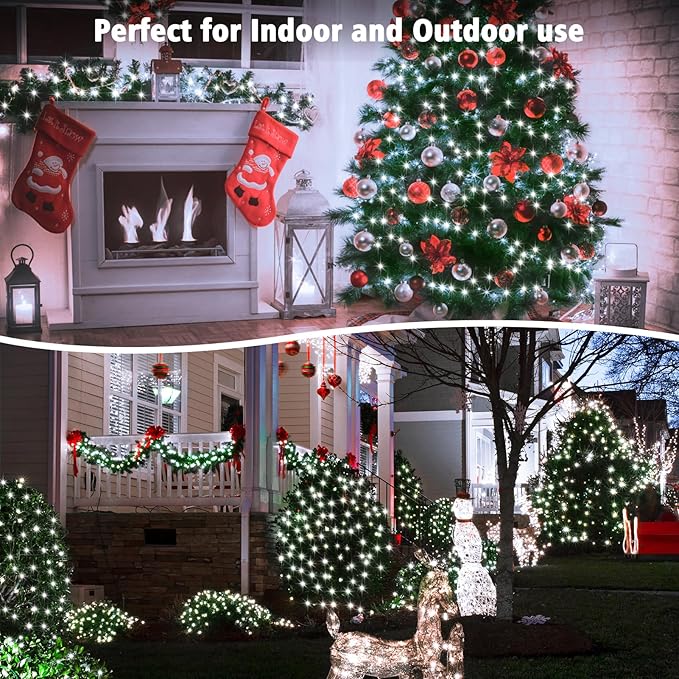 4-Pack Christmas String Lights, 4ft 50 LED Waterproof Twinkle Lights