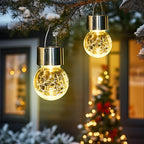 12-Pack Flower Solar Lanterns, Waterproof LED Patio Lights