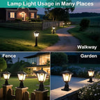 Solar Post Cap Lights, Warm White Waterproof