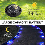 4-Pack Solar Fence Lights, Cool White Waterproof LED