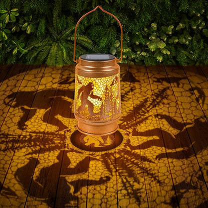 Bigfoot Solar Lanterns Gifts - Bigfoot Solar Lanterns Outdoor Waterproof, Big Foot Sasquatch Metal Hanging LED Solar Lights for Yard Patio Lawn Tabletop Garden Decor Christmas Father‘s Day