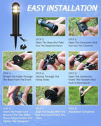 8-Pack IP67 Solar Landscape Lights for Yard