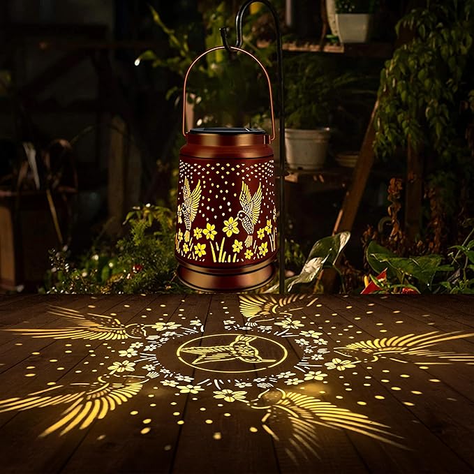 Hummingbird Solar Garden Lanterns, Charming Waterproof LED