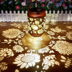 Sunflower Solar Lantern Set, Decorative Yard Lighting