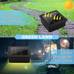 4-Pack Courtyard Solar Yard Lanterns, Metal Waterproof LED