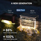 8-Pack Solar Deck Step Lights, Warm White Waterproof