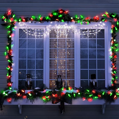 20ft Christmas LED String Lights, Waterproof Timer Lights