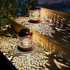Backyard Solar Hanging Lanterns, Rustic Backyard Decor