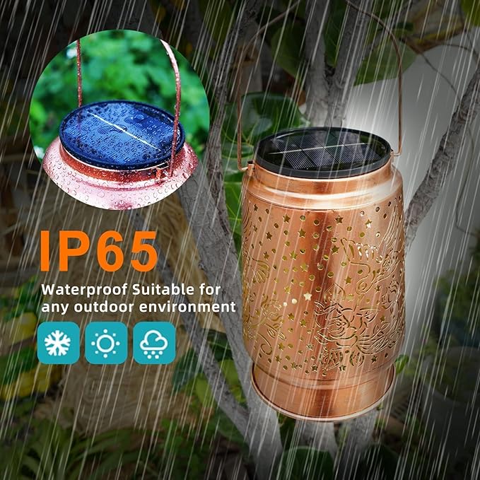 Hummingbird Solar Lanterns Outdoor Waterproof Large Solar Lantern with 2000mAh Battery, Solar-Powered Garden Decor for Yard, Patio, Backyard - Birthday Mothers Day Gifts for Women, Mom, Grandma