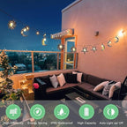 Outdoor String Lights, 13ft Warm White Waterproof