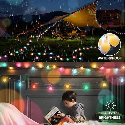 Outdoor String Lights, 33ft Waterproof LED