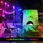 Outdoor Globe Café String Lights, 48ft LED Bulbs