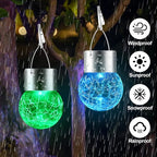24-Pack Globe Solar Lanterns, Waterproof LED Porch Lights