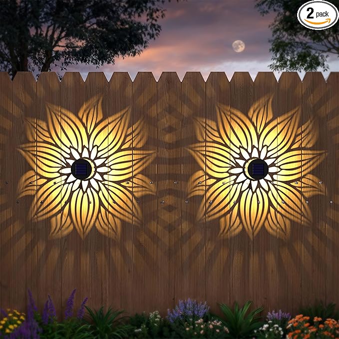 2-Pack Sleek Solar Deck Lights, Outdoor LED