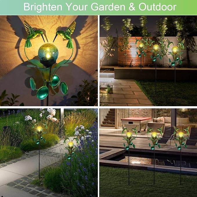 Solar Pathway Lights, Waterproof LED Garden Lights