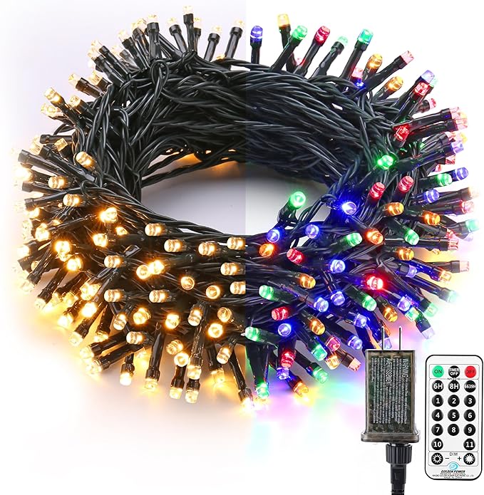 Christmas Fairy Lights, 67ft 200 LED Battery Twinkle Lights