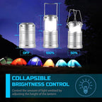 Solar Courtyard Lanterns 4-Pack, Patio Hanging LED Decor