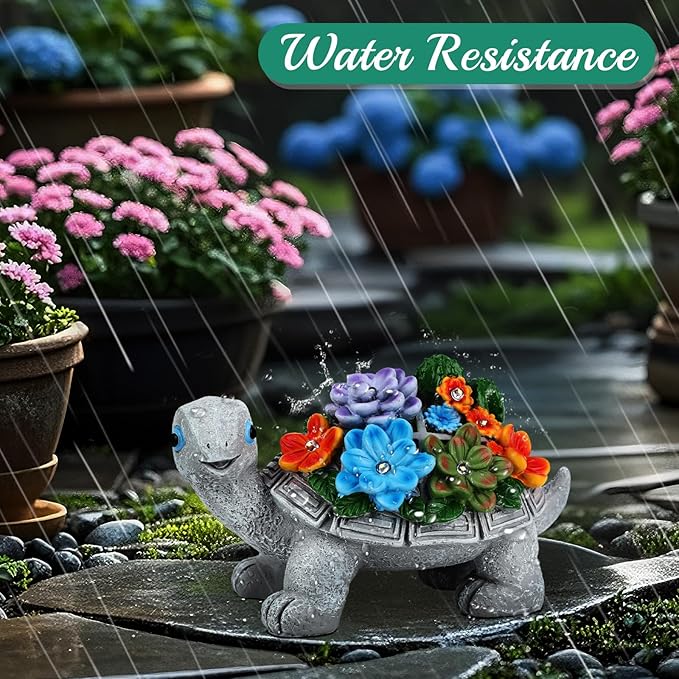 Linkax Easter Gifts for Adults Women, Turtle Statues Solar Garden Decor for Outside Yard Outdoor Home Patio Decor, Birthday Mothers Day Gifts for Mom Grandma Wife Sister Nana from Daughter Son Husband