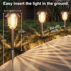 6-Pack Warm White Solar Path Lights, Outdoor Walkway LED