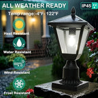 Cool White Solar Fence Post Caps, Patio LED