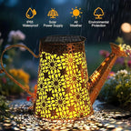 2-Pack Solar Watering Can Fairy Lights, LED