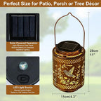 Hummingbird Solar Lantern Set 2-Pack, Decorative Yard Lighting