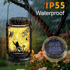 Solar Courtyard Lanterns 2-Pack, Yard Hanging LED Decor