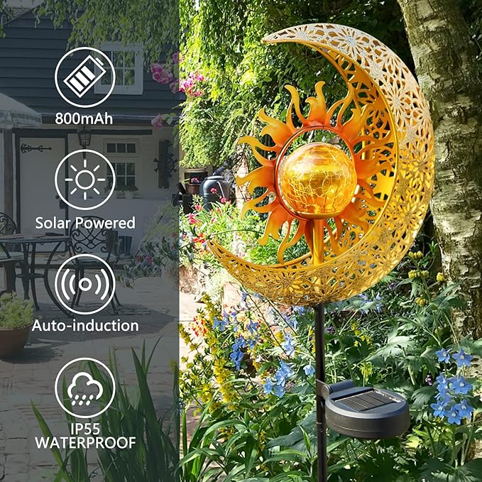 Solar Pathway Lights, Waterproof LED Garden Lights
