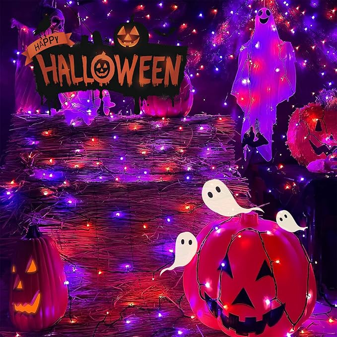 Halloween Fairy Lights, 33ft 100 LED Battery Twinkle Lights