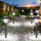 8-Pack Solar Pathway Lights, Waterproof LED Yard Lights