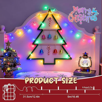 Christmas String Lights Outdoor Waterproof 9.8ft 30 LED, Muliticolor Fairy Lights Battery Operated with Timer Clear Wire for Indoor & Outdoor Christmas Decorations Garland Party Garden