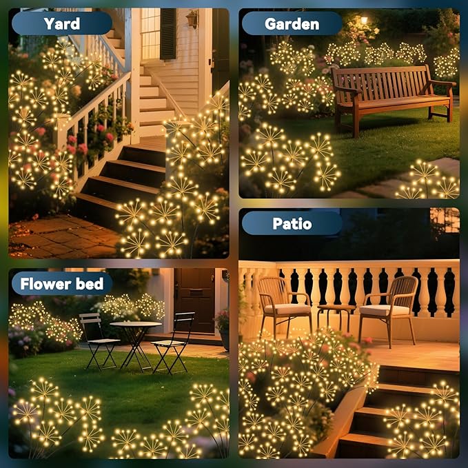 6-Pack Solar Landscape Lights for Driveway