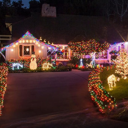 Battery Operated Christmas Lights, 50 LED 16FT Battery Operated String Lights with 8 Modes, Christmas Decorations for Outdoor Indoor Wedding Party Home Decor, Multi-Colored